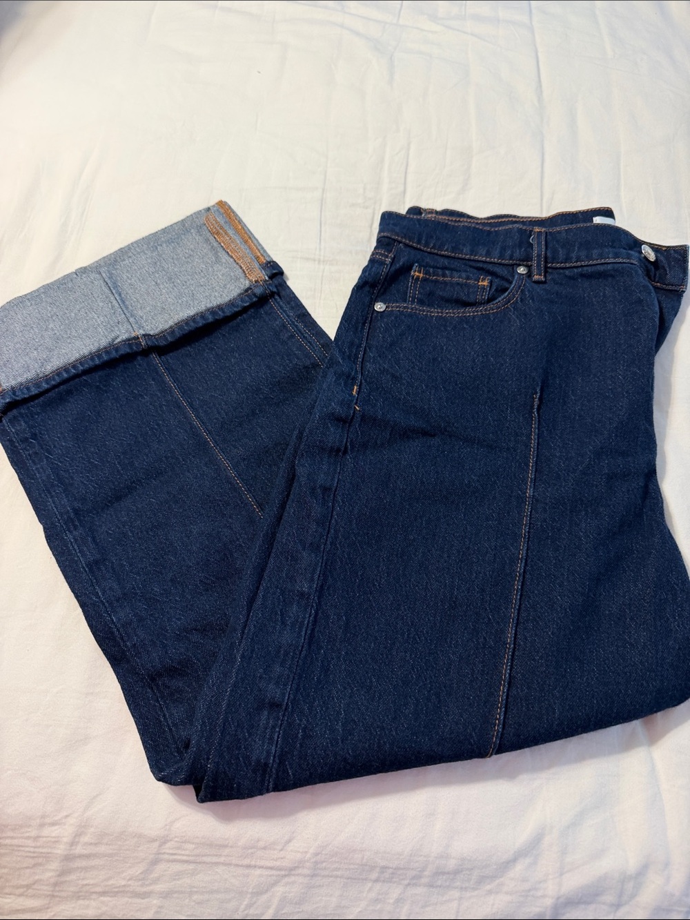 LOFT Women's High-Rise Dark Blue Jeans